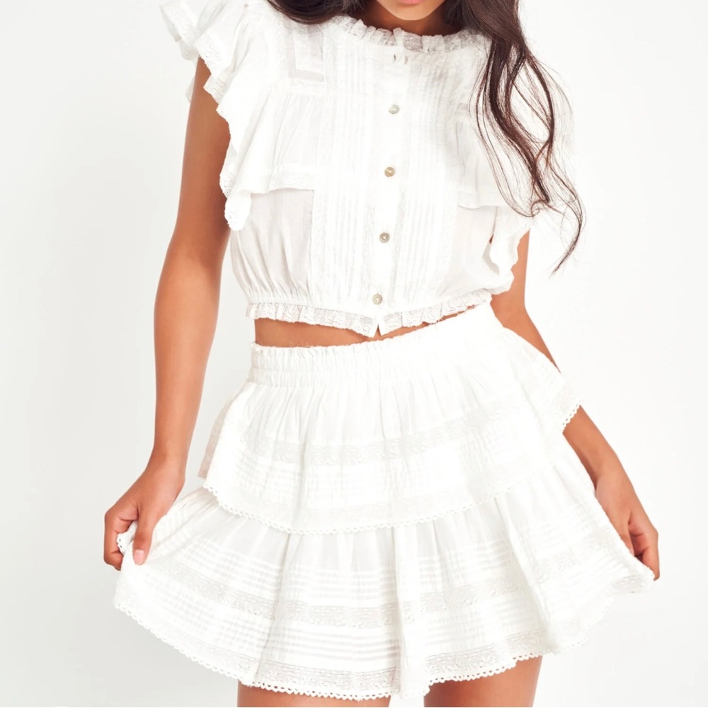 LoveShackFancy ruffle mini skirt